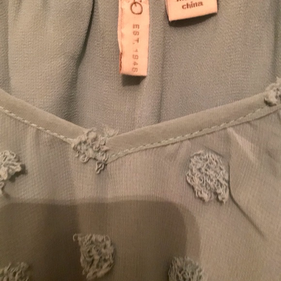 NWOT CATO Women's with Swiss dots! Pullover Blouse Seafoam Green Size XL - Picture 3 of 7